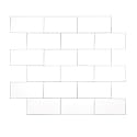 2026 New Upgrade Peel and Stick Backsplash Tile, Peel and Stick 11.34" X 11.57" Wall Tile for Kitchen, Bathroom, Fireplace, Laundry (White, 20 Packs)