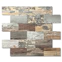 2026 New Upgrade Peel and Stick Backsplash Tile, Peel and Stick 11.34" X 11.57" Wall Tile for Kitchen, Bathroom, Fireplace, Laundry (Mix Rustic, 10 Packs)
