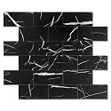 2026 New Upgrade Peel and Stick Backsplash Tile, Peel and Stick 11.34" X 11.57" Wall Tile for Kitchen, Bathroom, Fireplace, Laundry (Black Rocks, 5 Packs)