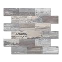 2026 New Upgrade Peel and Stick Backsplash Tile, Peel and Stick 11.34" X 11.57" Wall Tile for Kitchen, Bathroom, Fireplace, Laundry (Light Rustic, 10 Packs)