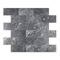 2026 New Upgrade Peel and Stick Backsplash Tile, Peel and Stick 11.34" X 11.57" Wall Tile for Kitchen, Bathroom, Fireplace, Laundry (Dark Rock, 20 Packs)
