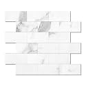 2026 New Upgrade Peel and Stick Backsplash Tile, Peel and Stick 11.34" X 11.57" Wall Tile for Kitchen, Bathroom, Fireplace, Laundry (Bright White, 10 Packs)