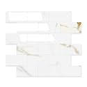 2026 New Upgrade Peel and Stick Backsplash Tile, Peel and Stick 11.34" X 11.57" Wall Tile for Kitchen, Bathroom, Fireplace, Laundry (Polished Marble, 5 Packs)