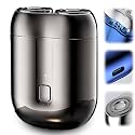 2026 New Upgrade Pocket Shaver, Rechargeable Waterproof Gradientis Color Mini Electric Shavers for Men, Washable Double Head Razor (Gray)