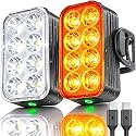 2026 NP-MAX Bike Lights Slim USB-C Rechargeable Front and Back Lights, Front & Rear Taillight Set, Bicycle Light Safety, Mini Bike Light LED, Ebike Riding Accessories, Waterproof, Be Seen Day & Night