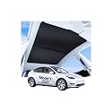 2026 Tesla Model Y Juniper Sunshade Roof 2025 Tesla Roof Sunshade No-Gap & Sag-Free Glass Model Y Accessories Nano Ice-Crystal Coatings Heat Insulation Glass Sun Shade Black
