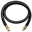 Upgrade 1/2"HVAC Vacuum Hose, Standard 1/2" to 1/4" SAE Flare Fittings, 6FT