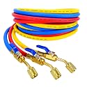 2026 Upgrade 12FT Plus II 1/4” HVAC Hose with Compact Ball Valve, 144"