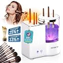 2026 Upgrade 3 IN 1 Electric Makeup Brush Cleaner【Industry NO.1-12x Cleaning Power】Makeup Brush Cleaner Machine【Perfect Design - Suitable for All Brush】 Dryer Cleaner for Makeup Brush Set