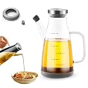 2026 Upgrade Oil Dispenser Bottle with Drip Free Spout,Food-grade Glass Olive Oil Bottle for Kitchen, Vinegar Dispenser Container Bottles for Cooking Kitchen Gadgets (550ML)