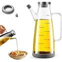 2026 Upgrade Oil Dispenser Bottle with Drip Free Spout,Food-grade Glass Olive Oil Bottle for Kitchen, Vinegar Dispenser Container Bottles for Cooking Kitchen Gadgets (1000ML)