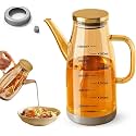 2026 Upgrade Oil Dispenser Bottle with Drip Free Spout,Food-grade Glass Olive Oil Bottle for Kitchen, Vinegar Dispenser Container Bottles for Cooking Kitchen Gadgets (1000ML-B)