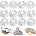 2026 Upgrade Pop Up Tin Foil Food Insulation Cover with Elastic Edges,Thickened Reusable Aluminum Foil Heat-Retaining Cover, Adjustable Foods Storage Covers for Any Plate or Bowl (30pcs)
