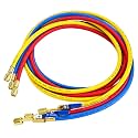 2026 Upgraded 29988 Plus II 1/4” HVAC Hose with Compact Ball Valve, 8FT/96”