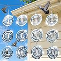 2026 Upgraded Bird Deterrents for Outside, 12 Pack 3D Stainless Steel Wind Spinners Outdoor Decor, Reflectors Bird Scare Devices to Keep Woodpeckers, Pigeons Away from Your Garden, House, Patio