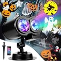 2026 Upgraded Halloween Projector,19HD Slide (Ocean Wave & Patterns),11 Theme Holiday Projector with Remote for Halloween,Christmas,Happy New Year