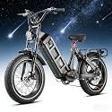 2026 Version Eahora Juliet/Juliet Pro 2 1200W/5400W Dual Motor Electric Bike for Adults 43MPH 60V 70Ah Battery 200Miles Long Range Ebike Full Suspension Electric Bicycle for Commuting