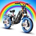 2026 Version Eahora Juliet/Juliet Pro 2 1200W/5400W Dual Motor Electric Bike for Adults 43MPH 60V 70Ah Battery 200Miles Long Range Ebike Full Suspension Electric Bicycle for Commuting