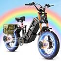 2026 Version Eahora Juliet/Juliet Pro 2 1200W/5400W Dual Motor Electric Bike for Adults 43MPH 60V 70Ah Battery 200Miles Long Range Ebike Full Suspension Electric Bicycle for Commuting