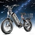 2026 Version Eahora Juliet/Juliet Pro 2 1200W/5400W Dual Motor Electric Bike for Adults 43MPH 60V 70Ah Battery 200Miles Long Range Ebike Full Suspension Electric Bicycle for Commuting