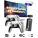Retro Gaming Console Stick Pro, Video Games Stick with 4K HDMI Built-in 23 Emulators Console, Game Stick 40000+ Plug and Play TV Game System with 2 Wireless Controllers (Black)