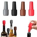 2026 Upgraded Reusable Sparkling Wine Bottle Stopper, Wine Stoppers for Wine Bottles, Double Sealed Silicone Wine Bottle Stoppers, Wine Bottle Cover Caps Cork for Beer Champagn (Random Colours)