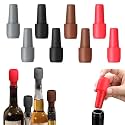 2026 Upgraded Reusable Sparkling Wine Bottle Stopper, Wine Stoppers for Wine Bottles, Double Sealed Silicone Wine Bottle Stoppers, Wine Bottle Cover Caps Cork for Beer Champagn (Random Colours)
