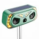 2026 Upgraded Solar Ultrasonic Animal Repellent Outdoor, Cat Repellent Outdoor with Motion Detection, Rabbit for Yard Garden Farm,Rabbit,Squirrel,Deer,Raccoon,Skunk,Rodent Animal Repeller,1pack,Green