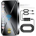 2026 Indoor Antenna, Long Range TV Antenna for Local Channels, Digital TV Antenna for Smart TV with Upgraded Amplifier, Outdoor Antenna Support 8K 4K 1080p All TVs -38FT Coax Cable