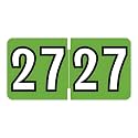 2027 Chart Stickers, Green, Colwell Jewel Tone Style, 3/4x1-1/2, 500/Roll