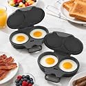 2027 New 2PCS Dual Cavity Microwave Egg Poacher, 2-Egg Cooker with Lid