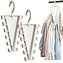 2027 New V Shaped Double-Sided Closet Organizer Hanger with 12 Hooks, 2PC