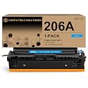 206A Toner Cartridges (with Chip) Works with HP Color Pro MFP M283fdw M283cdw, Pro M255dw M255nw, MFP M282nw M283 M282 M255 Printer | W2111A, 1 Pack Cyan
