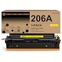 206A Toner Cartridges (with Chip) Works with HP Color Pro MFP M283fdw M283cdw, Pro M255dw M255nw, MFP M282nw M283 M282 M255 Printer | W2112A, 1 Pack Yellow
