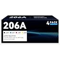 206A Toner Cartridges Set Compatible Replacement for HP 206A 206X W2110AToner Cartridges Works with HP Color LaserJet MFP M283fdw M255dw M283 M255 Printer High Yield Ink
