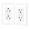 20A GFCI Outlet Tamper-Resistant Self-Test, 2 Pack ETL Listed White
