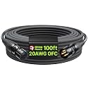 AA AUDIO ACCESSORY XLR Cables 100ft, 20AWG OFC Dual Shielded Mic Cord