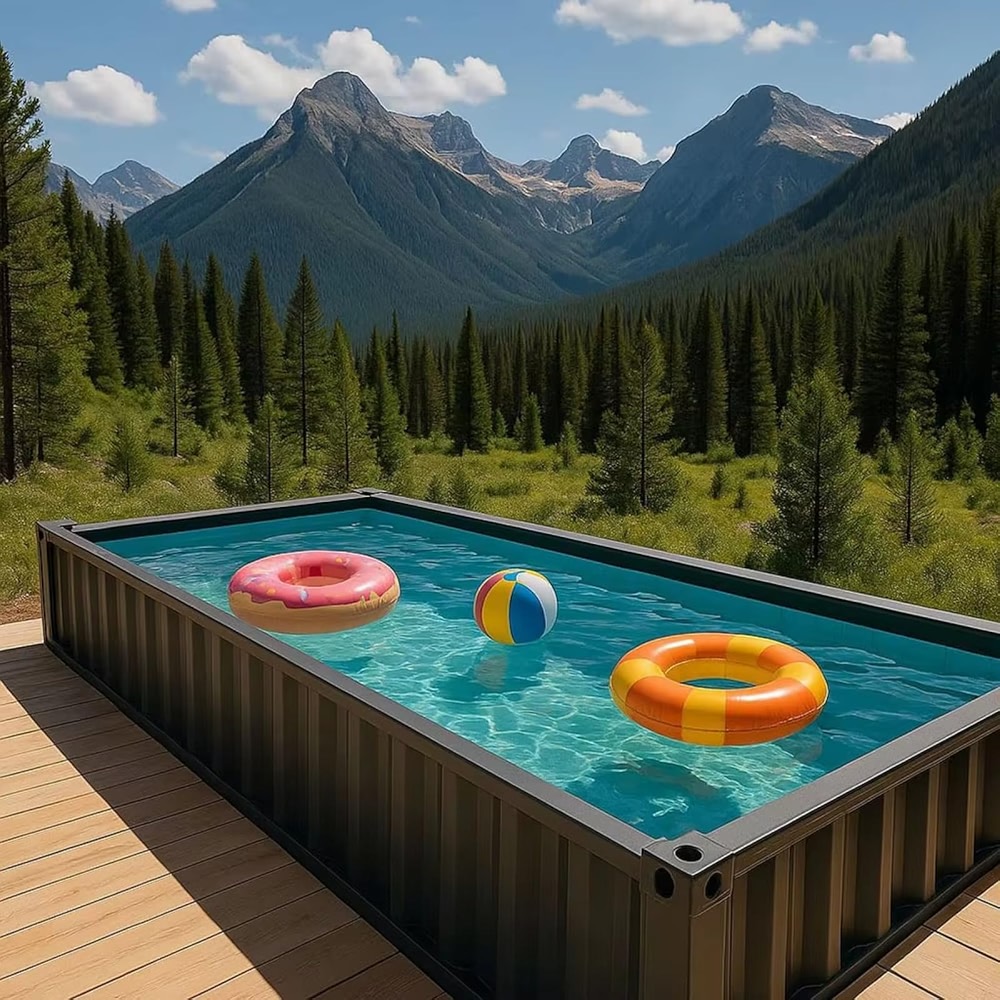 20ft 40ft Container Swimming Pool Outdoor Modular Shipping Container ...