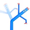 20ft Blue Inflatable Tube Dancing Man Attachment