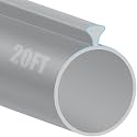 20FT Garage Door Seals Bottom Rubber, 0.2" Triangle Weather Stripping Seals for Single Track Weatherproofing Threshold Replacement Strip Fits Most Single Track Garage Doors (20FT, Gray)