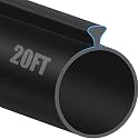 20FT Garage Door Seals Bottom Rubber, 0.2" Triangle Weather Stripping Seals for Single Track Weatherproofing Threshold Replacement Strip Fits Most Single Track Garage Doors (20FT, Black)
