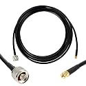 20ft N Male to SMA Male Cable, SMA to N Cable 50 ohm Ultra Low Loss KMR240 Coaxial Cable for WiFi Router, GPS Receiver, Antenna, Signal Booster Use