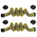 20FT RV Sewer Hose Extension, 24-Mil Heavy Duty TPE Material for Abrasion Resistance and Crush Protection, Camper RV Extension Hose with Pre-Attached Bayonet Fittings, Yellow