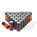 20ml Amber Small Glass Vials 30pcs with Screw Caps(30pcs)