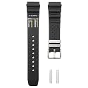 20mm MOD Black Soft Rubber Watch Band Strap Compatible with Citizen Hyper Aqualand Duplex Promaster watches