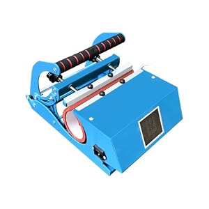 20oz tumbler heat press machine - skinny tumbler amp mug sublimation machine digital display auto timer 220v - print on bottles cups flasks for small business blue