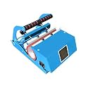 20oz Tumbler Heat Press Machine - Skinny Tumbler & Mug Sublimation Machine, Digital Display, Auto Timer, 220V - Print on Bottles, Cups, Flasks for Small Business (Blue)
