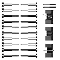 20Pack Black PVD Technology Completely Invisible Cable Railing Kits for 1/8" Wire Rope, T316 Invisible Swage Tensioner Cable Railing Hardware with 2 Piece Spare Thread Stud for 2"x2" Deck Post