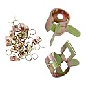 20Pcs 1/4Inch Spring Band Type Fuel Hose Clamps, 6mm Silicone Vacuum Hose Pipe Clamp Fasteners, Water Pipe Air Tube Clamps, Fit 6.5-7.1mm OD Hose