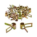 20Pcs 1/6inch Spring Band Type Fuel Hose Clamps, 4mm Silicone Vacuum Hose Pipe Clamp Fasteners, Water Pipe Air Tube Clamps, Fit 4.3-4.5mm OD Hose